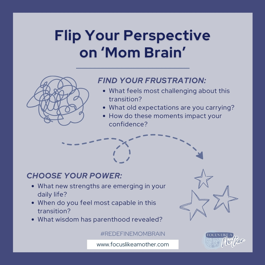 Guided questions for transforming mom brain perspective: from finding frustration patterns to choosing your power through parenthood